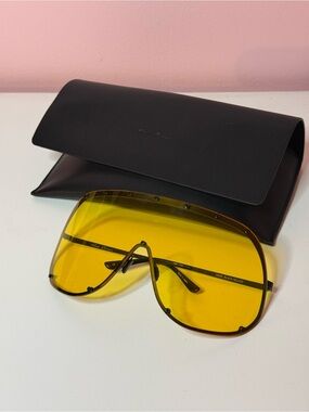 Rick Owens Yellow Shield Sunglasses
